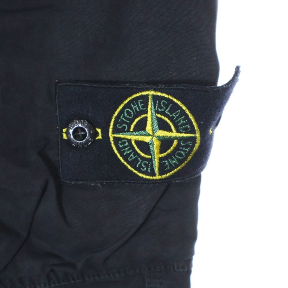 STONE ISLAND(ストーンアイランド) Old Effect Cargo Pants ロゴワッペン ウォッシュド加工 カーゴパンツ ブラック 7015318WA