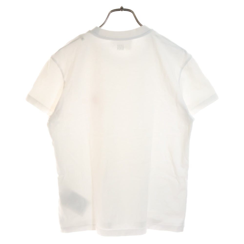 AMI Alexandre Mattiussi(アミアレクサンドルマテュッシ) AMI DE COEUR T-SHIRT ロゴ刺繍半袖Tシャツ ホワイト BFUTS001.724