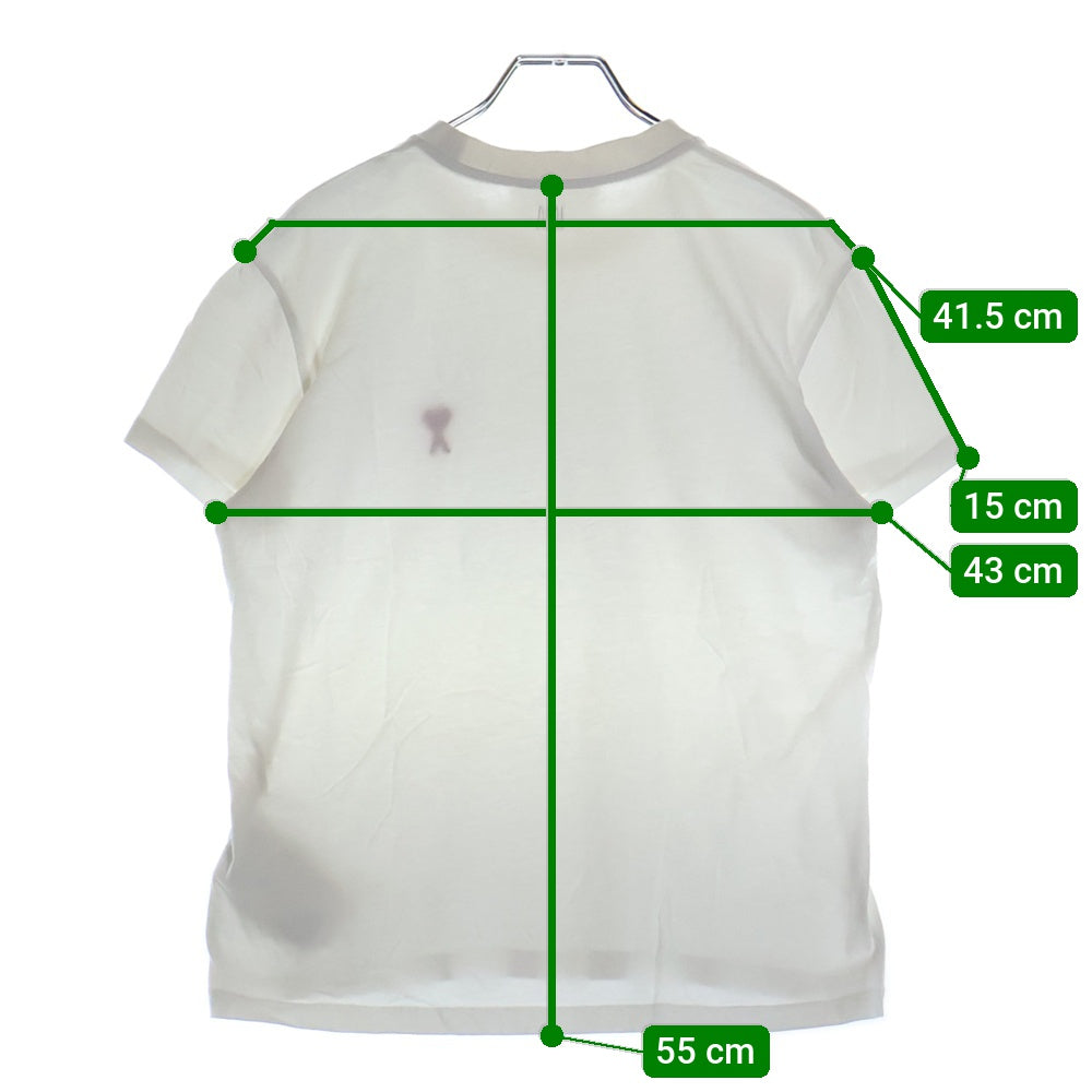AMI Alexandre Mattiussi(アミアレクサンドルマテュッシ) AMI DE COEUR T-SHIRT ロゴ刺繍半袖Tシャツ ホワイト BFUTS001.724