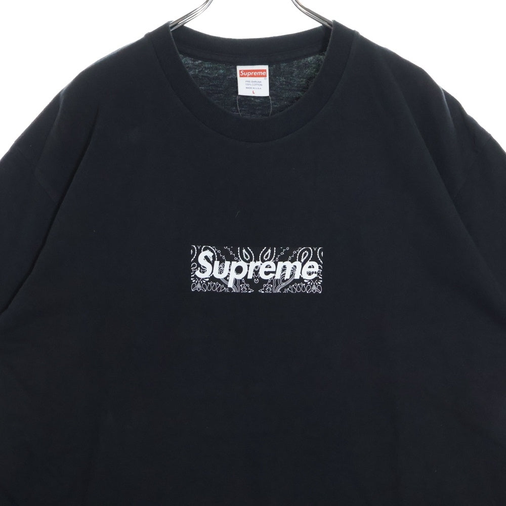 SUPREME(シュプリーム) 19AW Bandana Box Logo Tee バンダナボックスロゴ 半袖Tシャツ ブラック