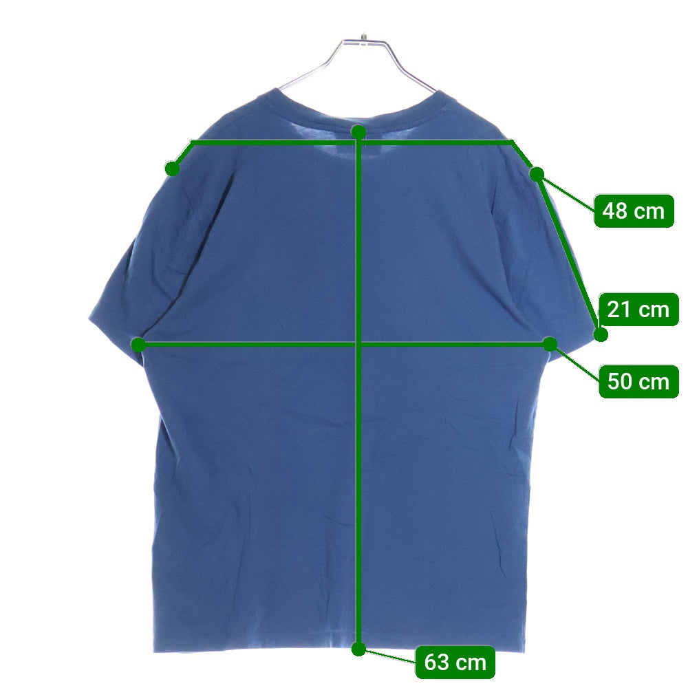 AMI Alexandre Mattiussi(アミアレクサンドルマテュッシ) AMI DE COEUR T-SHIRT ロゴ刺繍半袖Tシャツ ブルー A20HJ108.723