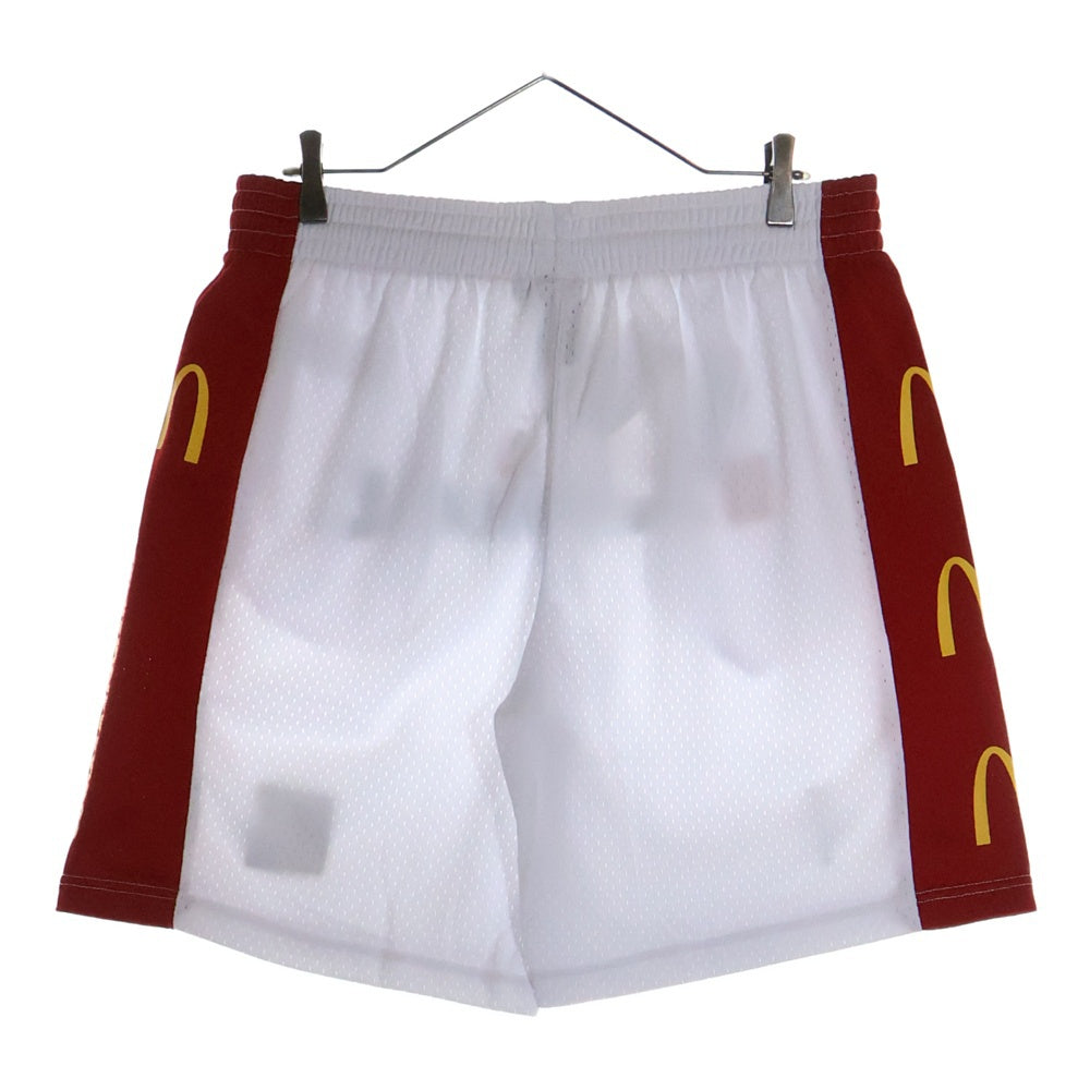 Cactus Jack(カクタスジャック) Travis scott McDonald's All American Shorts トラヴィススコット マクドナルド ロゴ刺繍メッシュハーフパンツ ショーツ ホワイト