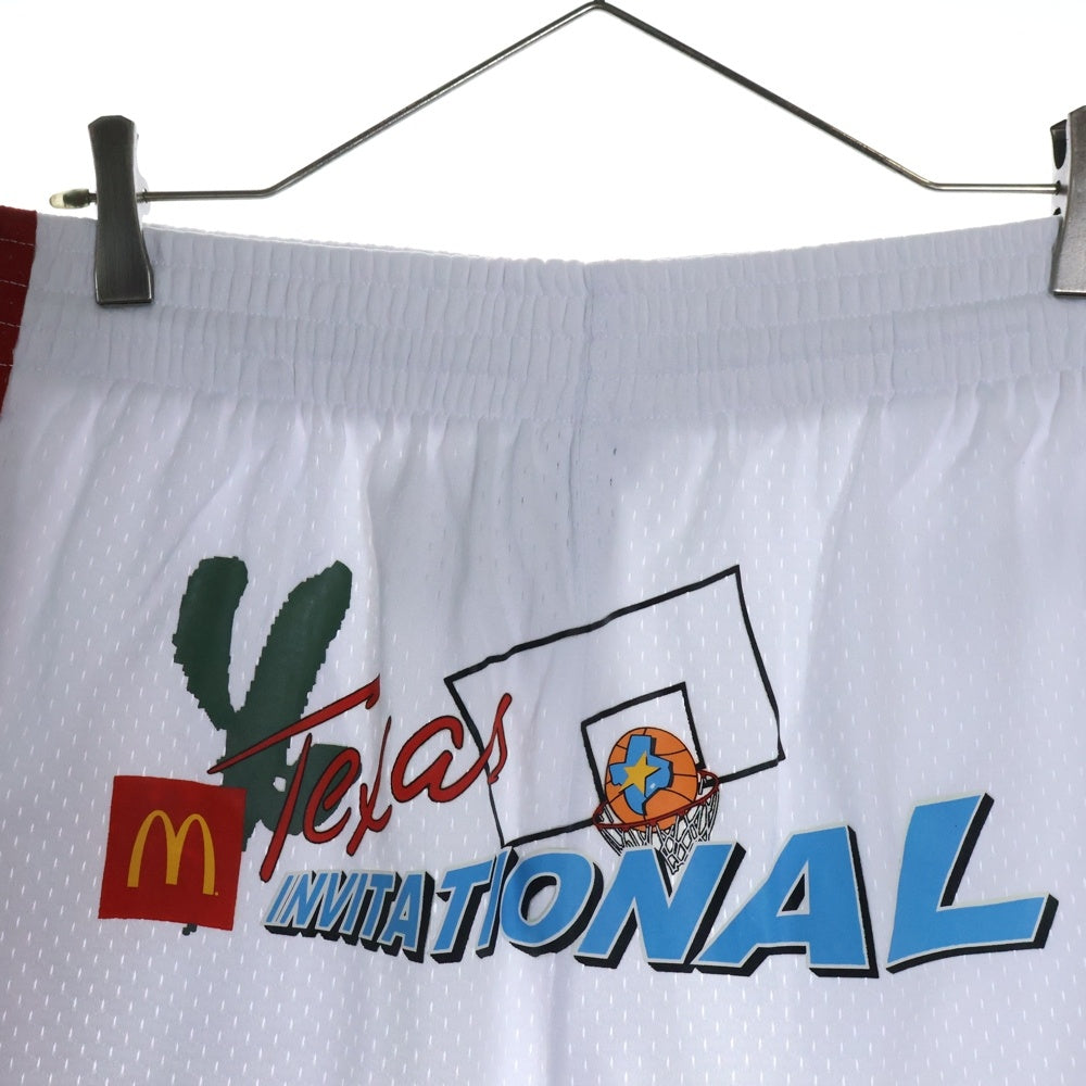 Cactus Jack(カクタスジャック) Travis scott McDonald's All American Shorts トラヴィススコット マクドナルド ロゴ刺繍メッシュハーフパンツ ショーツ ホワイト