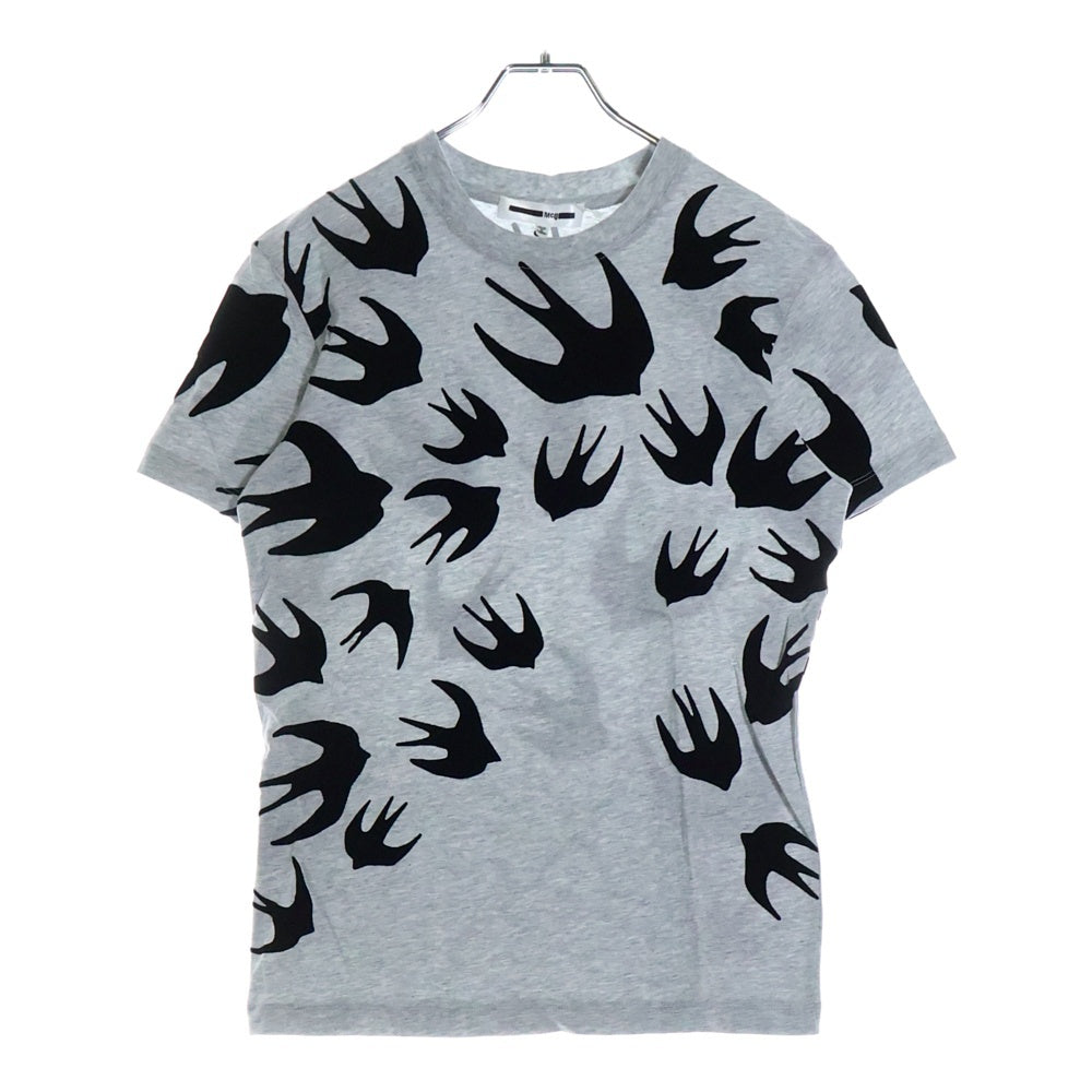 Alexander McQueen(アレキサンダーマックイーン) Swallow Printing T-Shirt 半袖Tシャツ グレー 291571 RLT86