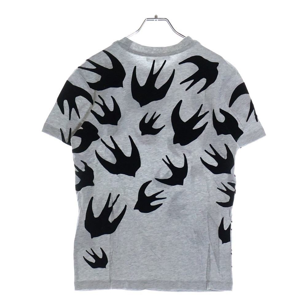Alexander McQueen(アレキサンダーマックイーン) Swallow Printing T-Shirt 半袖Tシャツ グレー 291571 RLT86