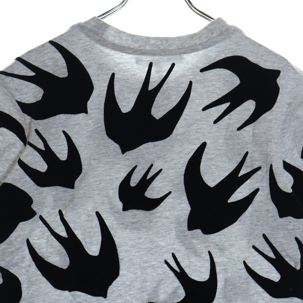 Alexander McQueen(アレキサンダーマックイーン) Swallow Printing T-Shirt 半袖Tシャツ グレー 291571 RLT86