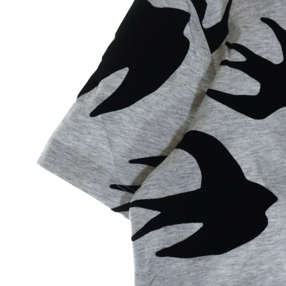 Alexander McQueen(アレキサンダーマックイーン) Swallow Printing T-Shirt 半袖Tシャツ グレー 291571 RLT86