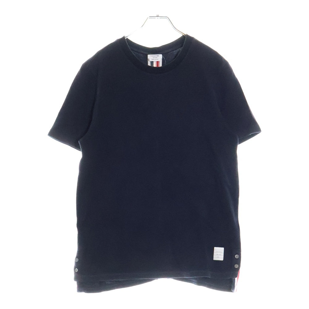 THOM BROWNE(トムブラウン) Cotton Pique Center Back Stripe Relaxed Fit Short Sleeve T-Shirt 半袖Tシャツ ネイビー MJS056A-00050415