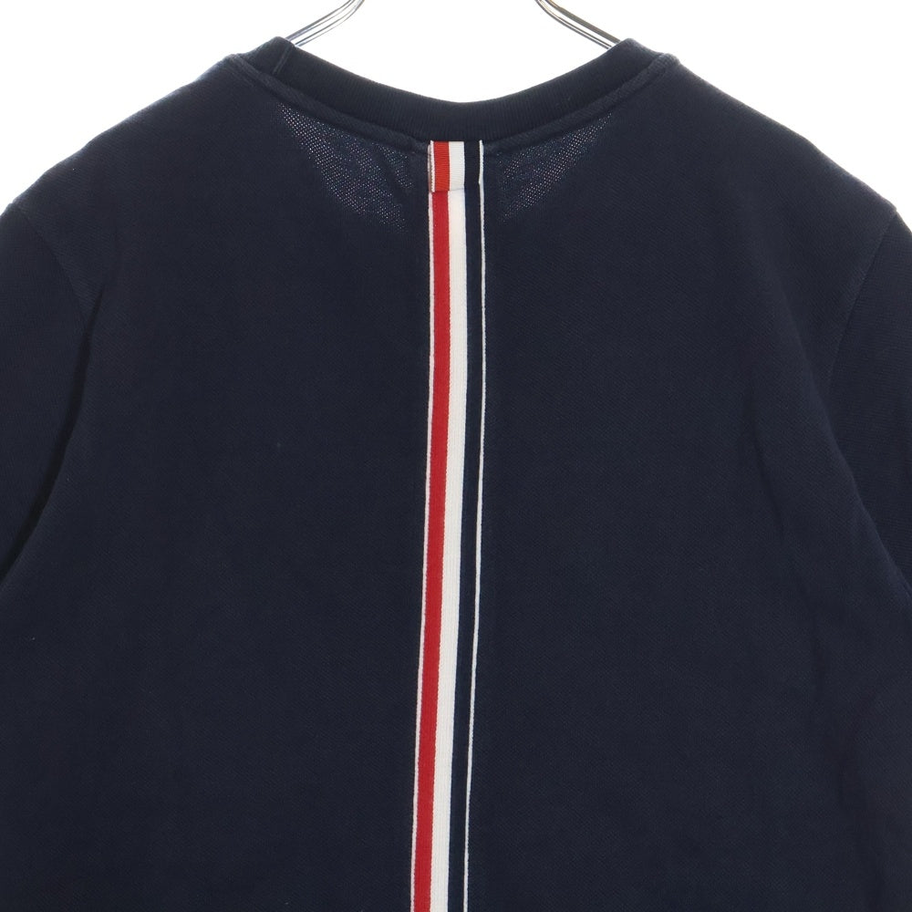 THOM BROWNE(トムブラウン) Cotton Pique Center Back Stripe Relaxed Fit Short Sleeve T-Shirt 半袖Tシャツ ネイビー MJS056A-00050415