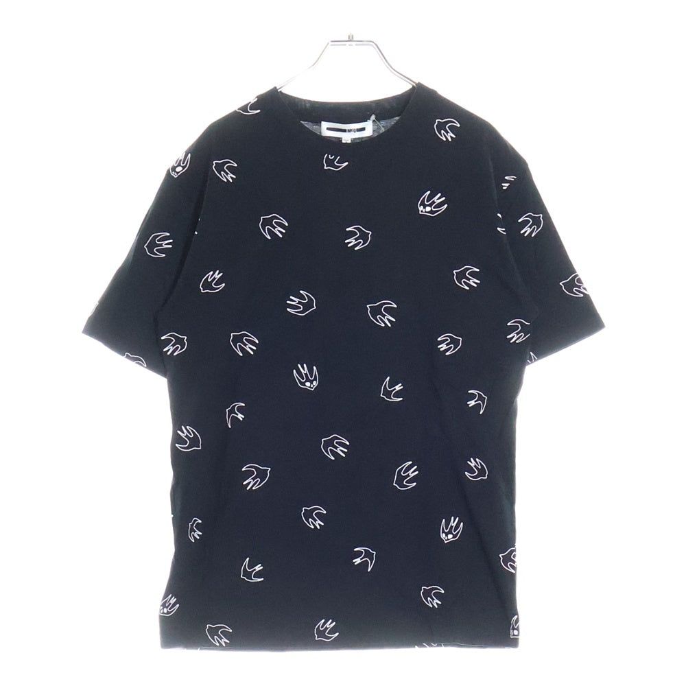 Alexander McQueen(アレキサンダーマックイーン) Swallow Printing T-Shirt 半袖Tシャツ ブラック 494256 RNJ54