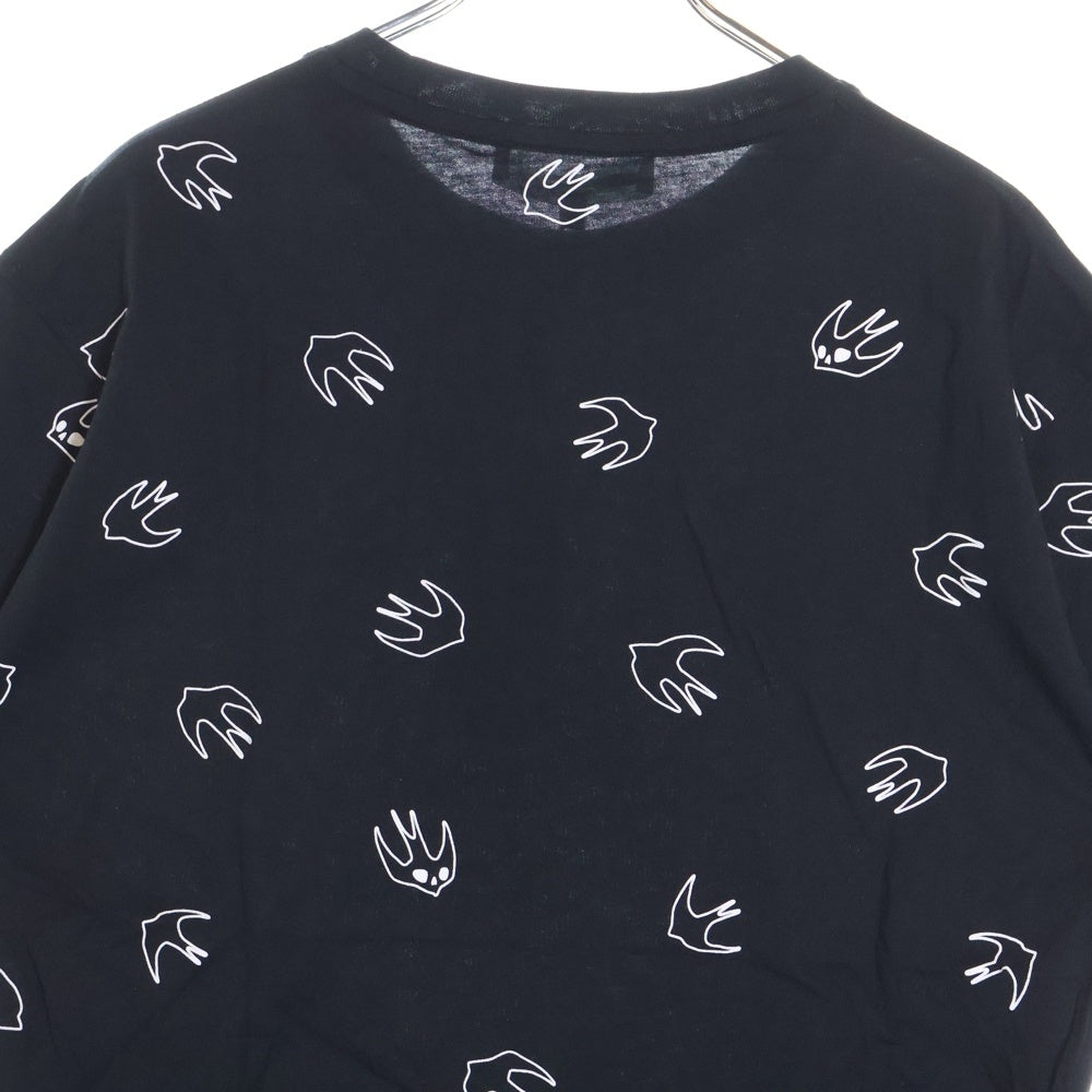 Alexander McQueen(アレキサンダーマックイーン) Swallow Printing T-Shirt 半袖Tシャツ ブラック 494256 RNJ54