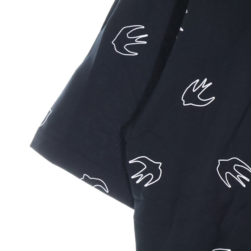 Alexander McQueen(アレキサンダーマックイーン) Swallow Printing T-Shirt 半袖Tシャツ ブラック 494256 RNJ54