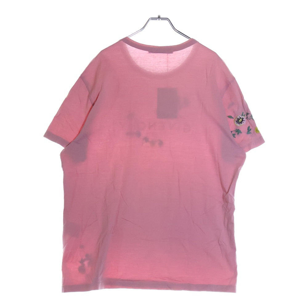 GIVENCHY(ジバンシィ) Floral T-Shirt ロゴ刺繍半袖Tシャツ ピンク BW70753Z2P-674-M