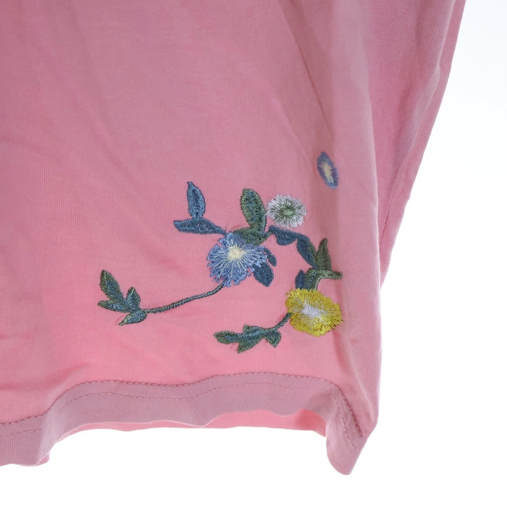 GIVENCHY(ジバンシィ) Floral T-Shirt ロゴ刺繍半袖Tシャツ ピンク BW70753Z2P-674-M
