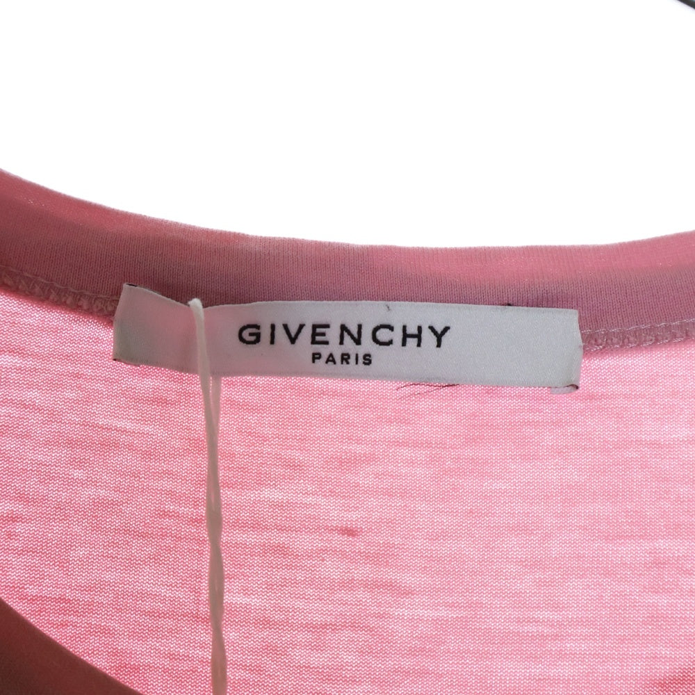 GIVENCHY(ジバンシィ) Floral T-Shirt ロゴ刺繍半袖Tシャツ ピンク BW70753Z2P-674-M