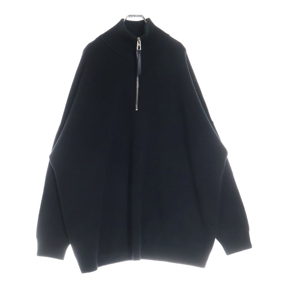 LOEWE(ロエベ) 22SS Half Zip Knit アナグラムロゴ ハーフジップニットセーター ブラック H526Y14KAC
