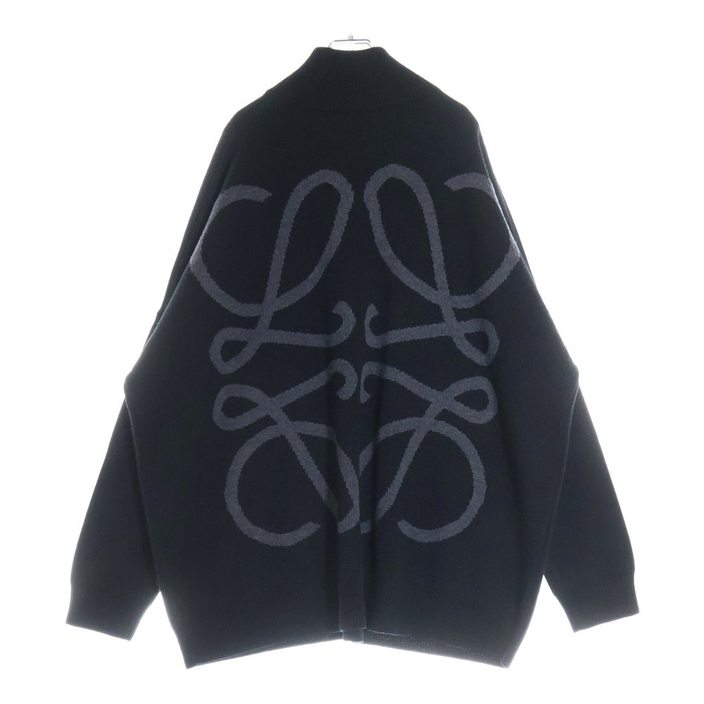 LOEWE(ロエベ) 22SS Half Zip Knit アナグラムロゴ ハーフジップニットセーター ブラック H526Y14KAC