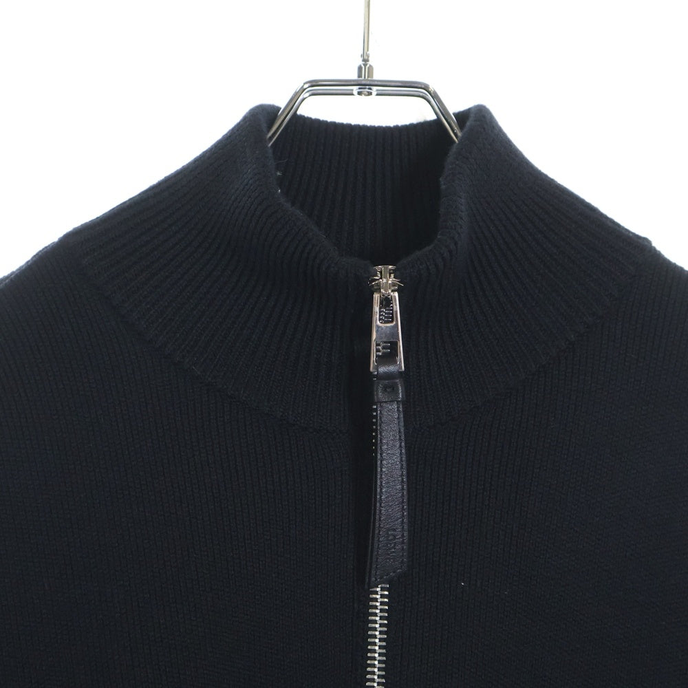 LOEWE(ロエベ) 22SS Half Zip Knit アナグラムロゴ ハーフジップニットセーター ブラック H526Y14KAC