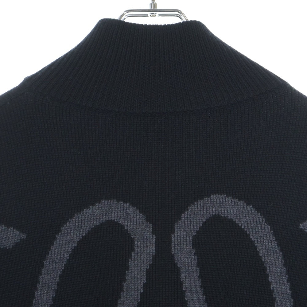 LOEWE(ロエベ) 22SS Half Zip Knit アナグラムロゴ ハーフジップニットセーター ブラック H526Y14KAC