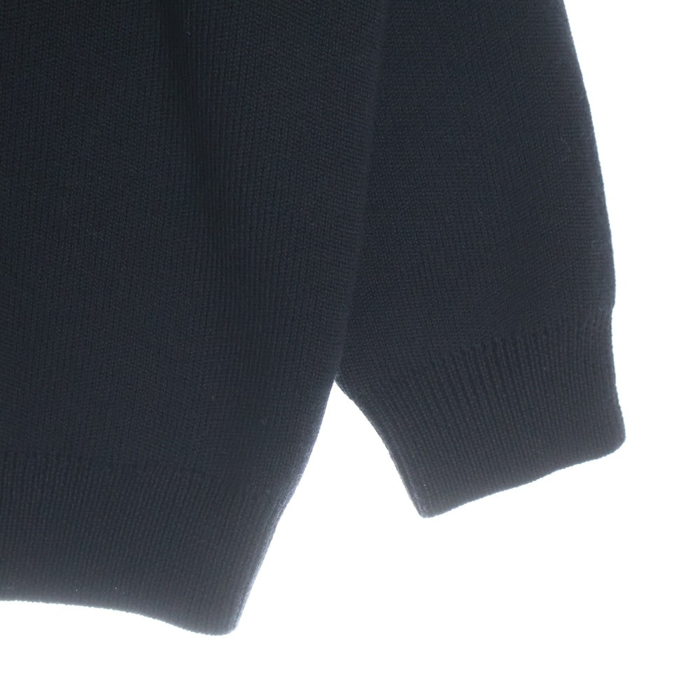 LOEWE(ロエベ) 22SS Half Zip Knit アナグラムロゴ ハーフジップニットセーター ブラック H526Y14KAC