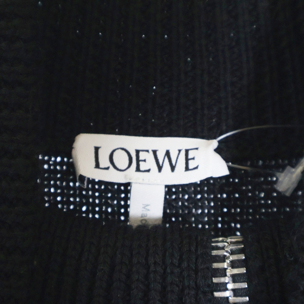 LOEWE(ロエベ) 22SS Half Zip Knit アナグラムロゴ ハーフジップニットセーター ブラック H526Y14KAC