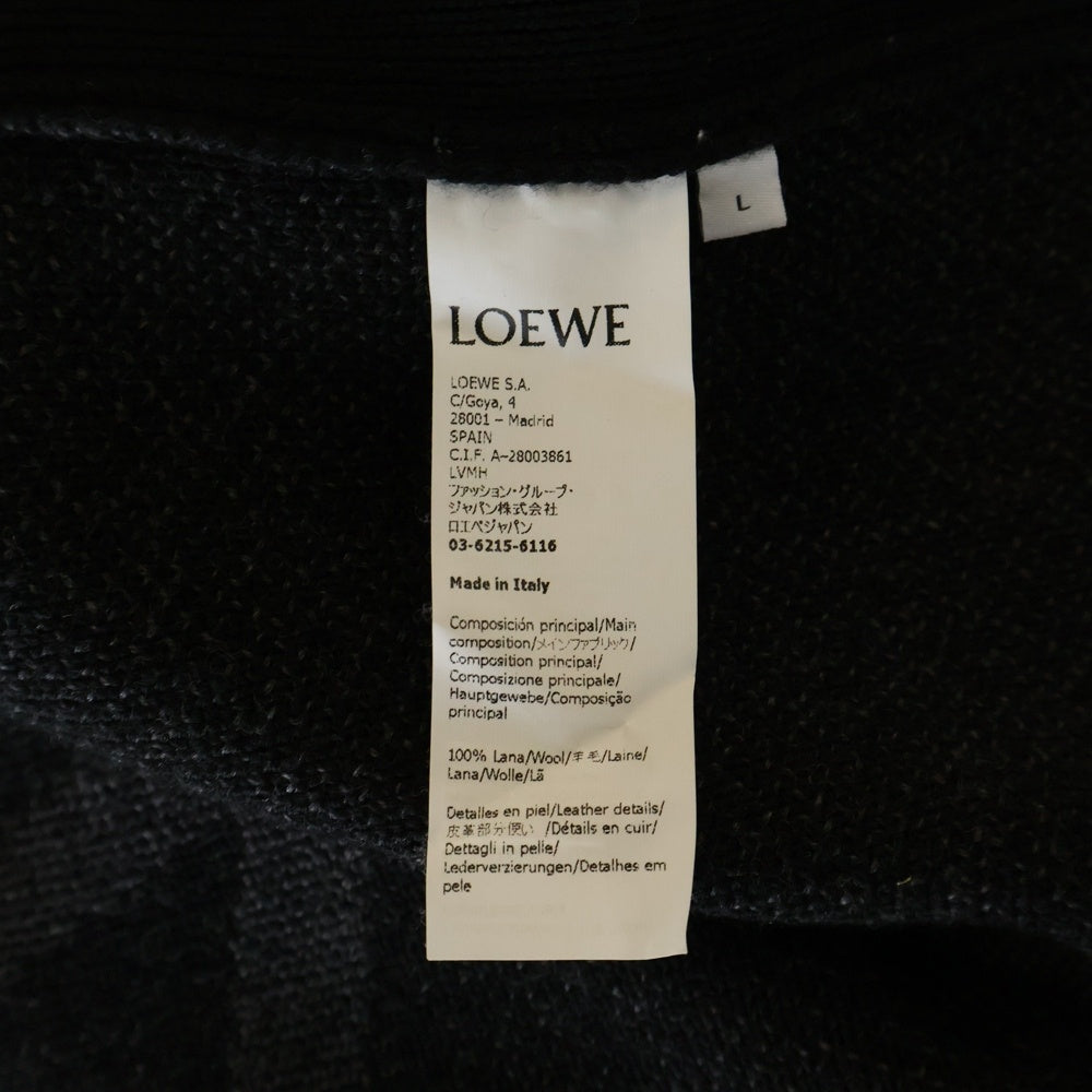 LOEWE(ロエベ) 22SS Half Zip Knit アナグラムロゴ ハーフジップニットセーター ブラック H526Y14KAC