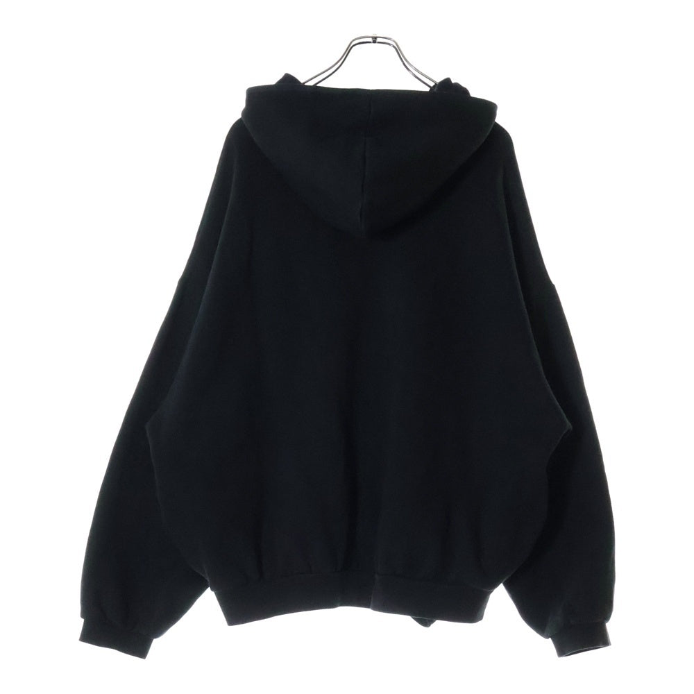 FEAR OF GOD ESSENTIALS(フィアオブゴッド エッセンシャルズ) HOODIE ラバーロゴ プルオーバースウェットパーカー フーディー ブラック