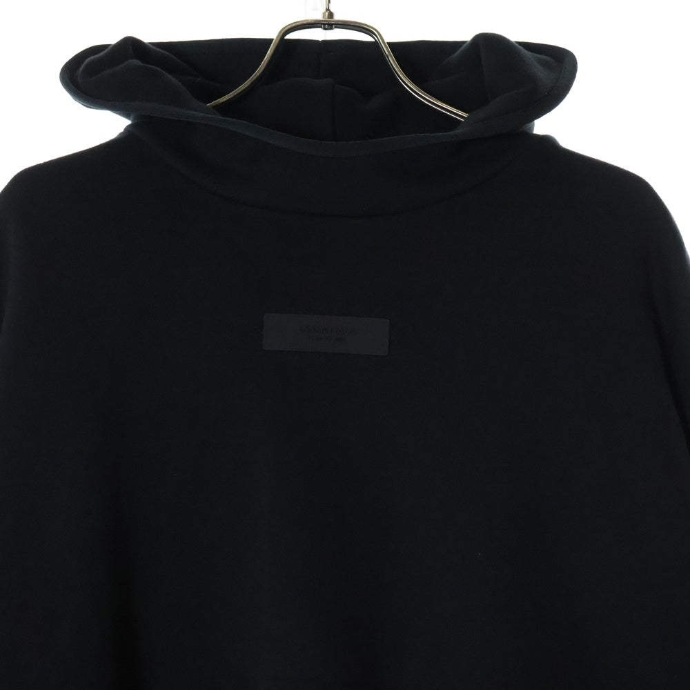 FEAR OF GOD ESSENTIALS(フィアオブゴッド エッセンシャルズ) HOODIE ラバーロゴ プルオーバースウェットパーカー フーディー ブラック