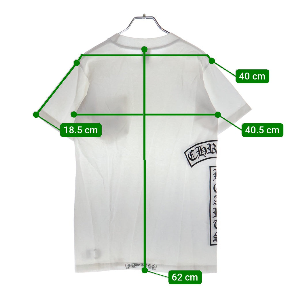 CHROME HEARTS(クロムハーツ) BS FLARE SIDE VERTICAL BSフレア 半袖Tシャツ カットソー ホワイト