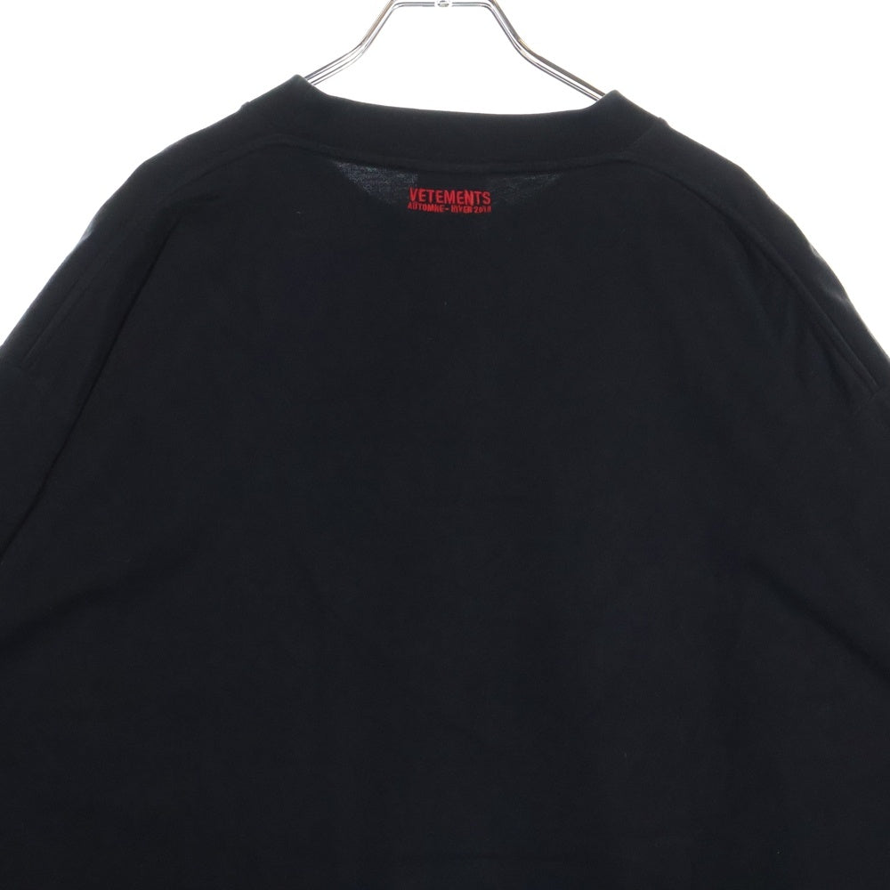 VETEMENTS(ヴェトモン) 17AW Rammstein Oversized Tee ラムシュタイン オーバーサイズ半袖Tシャツ ブラック MAH18TR27