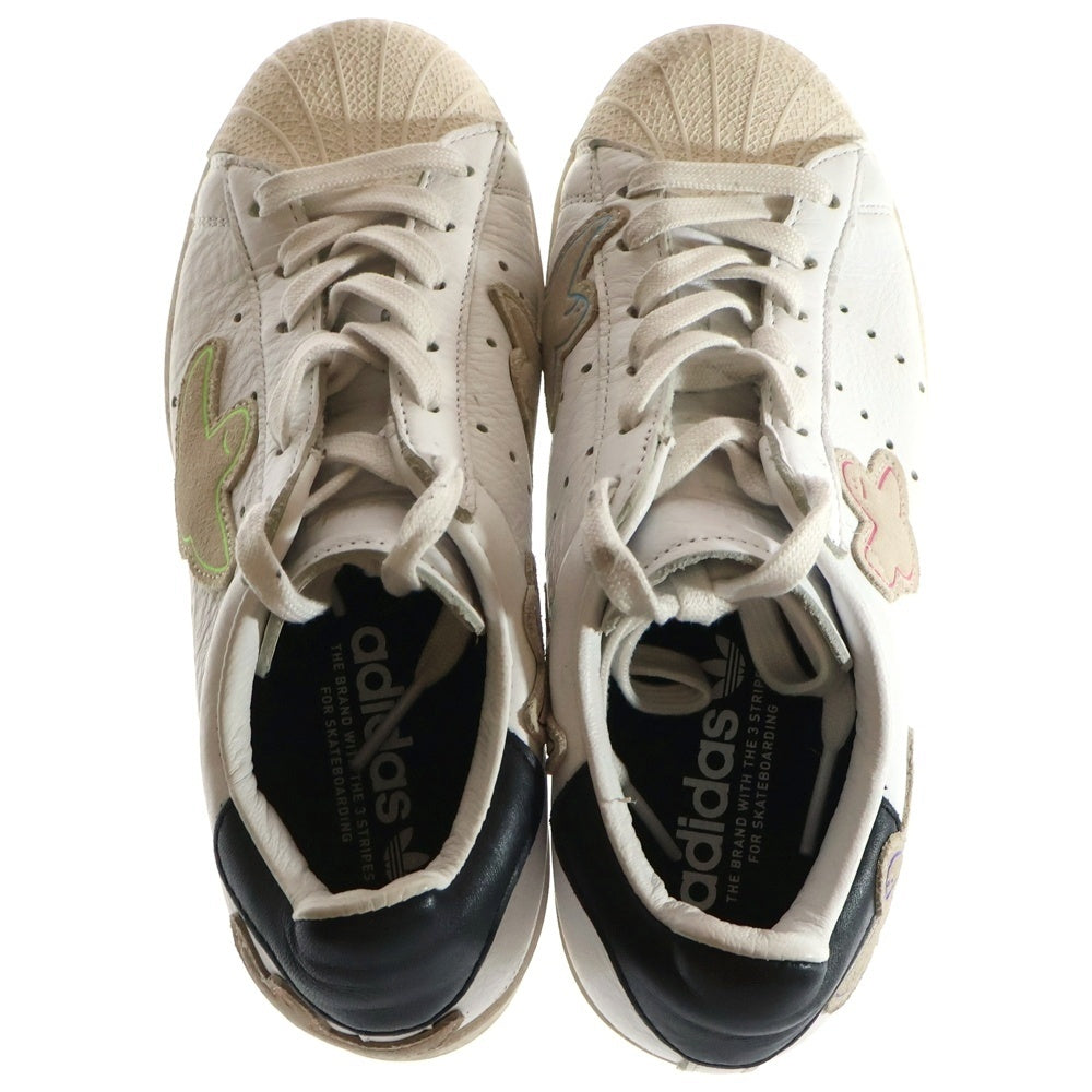 adidas(アディダス) ×MARK GONZALES GONZ Superstar ADV Shmoo マーク・ゴンザレス ゴンズ スーパースター シュムー ローカットスニーカー ホワイト US5/23cm FW8029