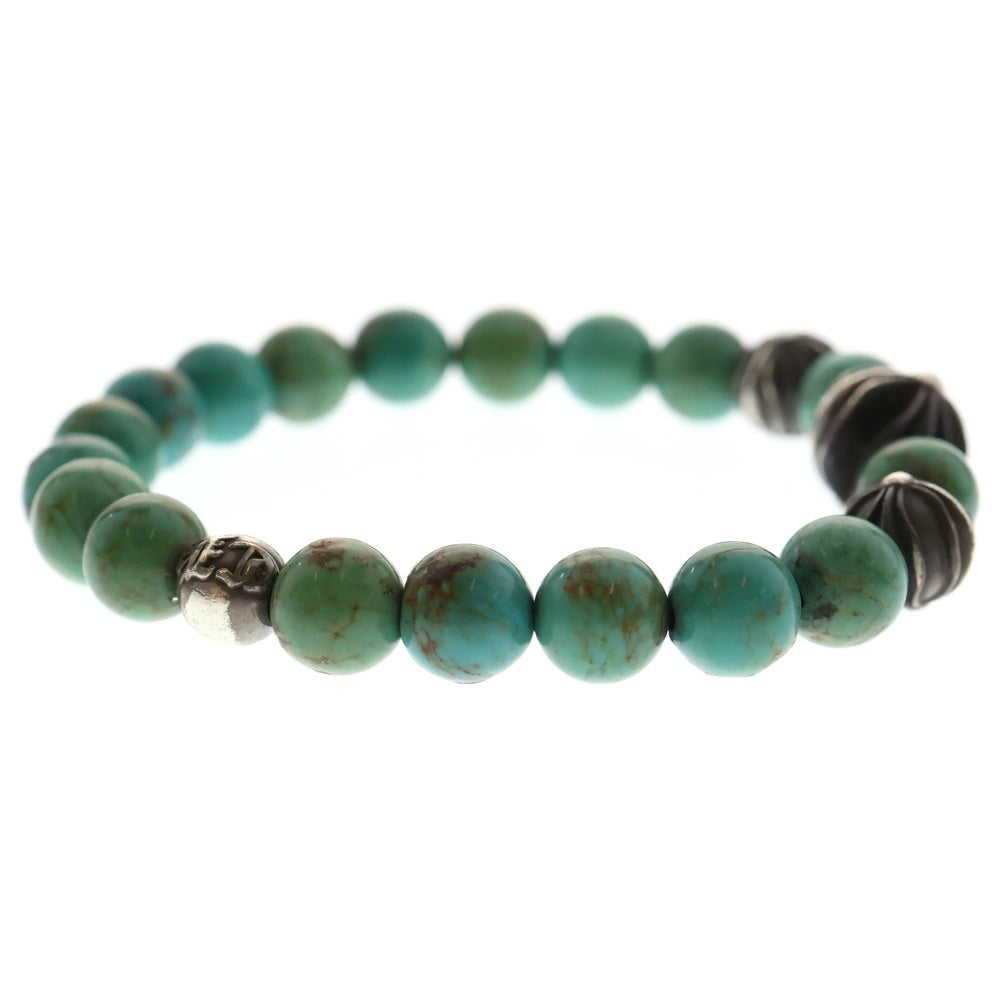 CHROME HEARTS(クロムハーツ) 8mm BEAD ビーズ ブレスレット シルバー/ターコイズ