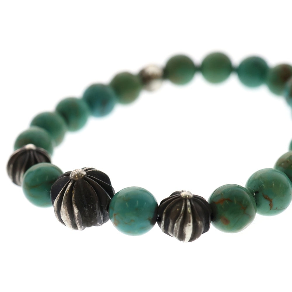 CHROME HEARTS(クロムハーツ) 8mm BEAD ビーズ ブレスレット シルバー/ターコイズ