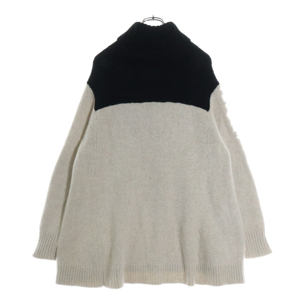 CELINE(セリーヌ) カシミヤ バイカラーハイネックニット セーター ブラック/ベージュ 028-19011