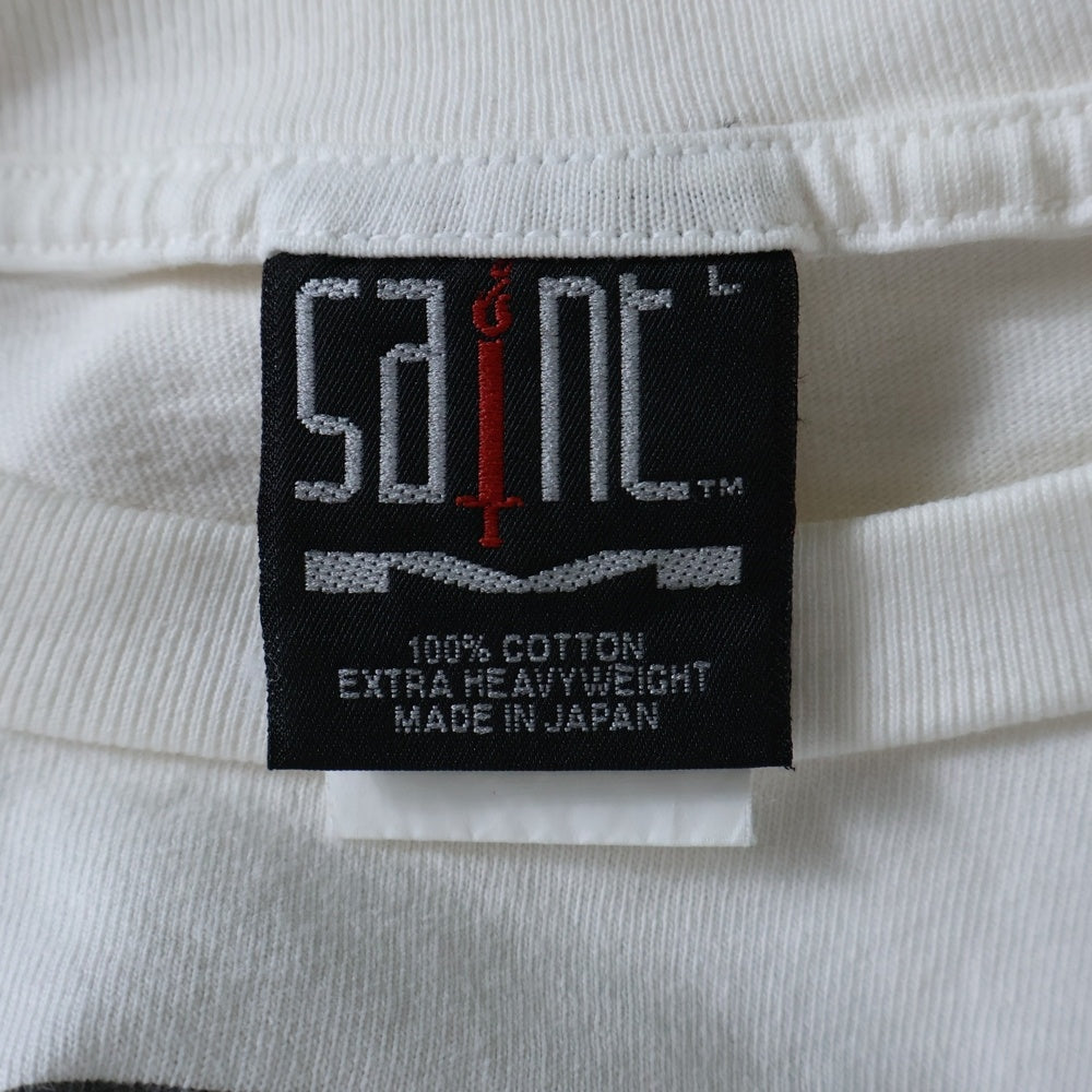 SAINT MICHAEL(セントマイケル) 23SS SS TEE/MERCY デビルプリント 半袖Tシャツ カットソー ホワイト SM-S23-0000-019