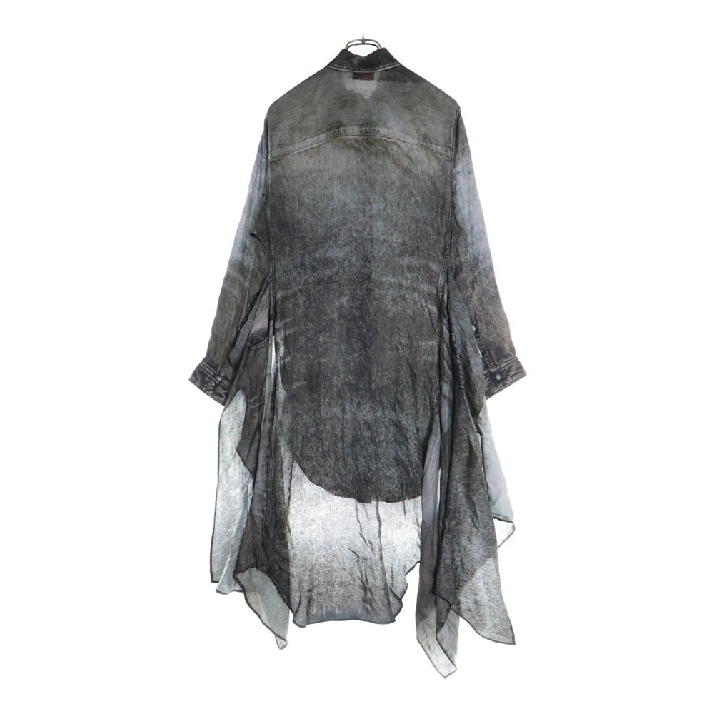 DIESEL(ディーゼル) D-ILETTA タイダイ ラップシャツドレス 長袖シャツ ワンピース ブラック A185770LKCT レディース