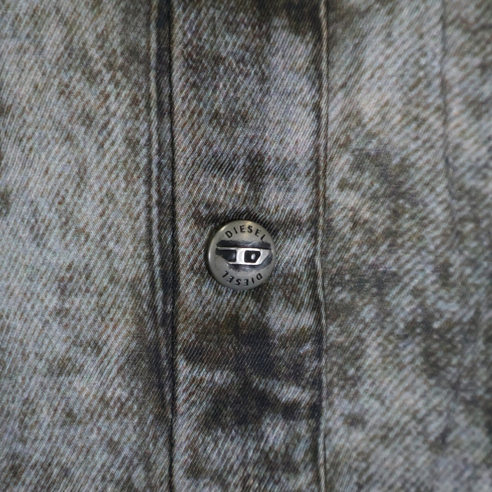 DIESEL(ディーゼル) D-ILETTA タイダイ ラップシャツドレス 長袖シャツ ワンピース ブラック A185770LKCT レディース
