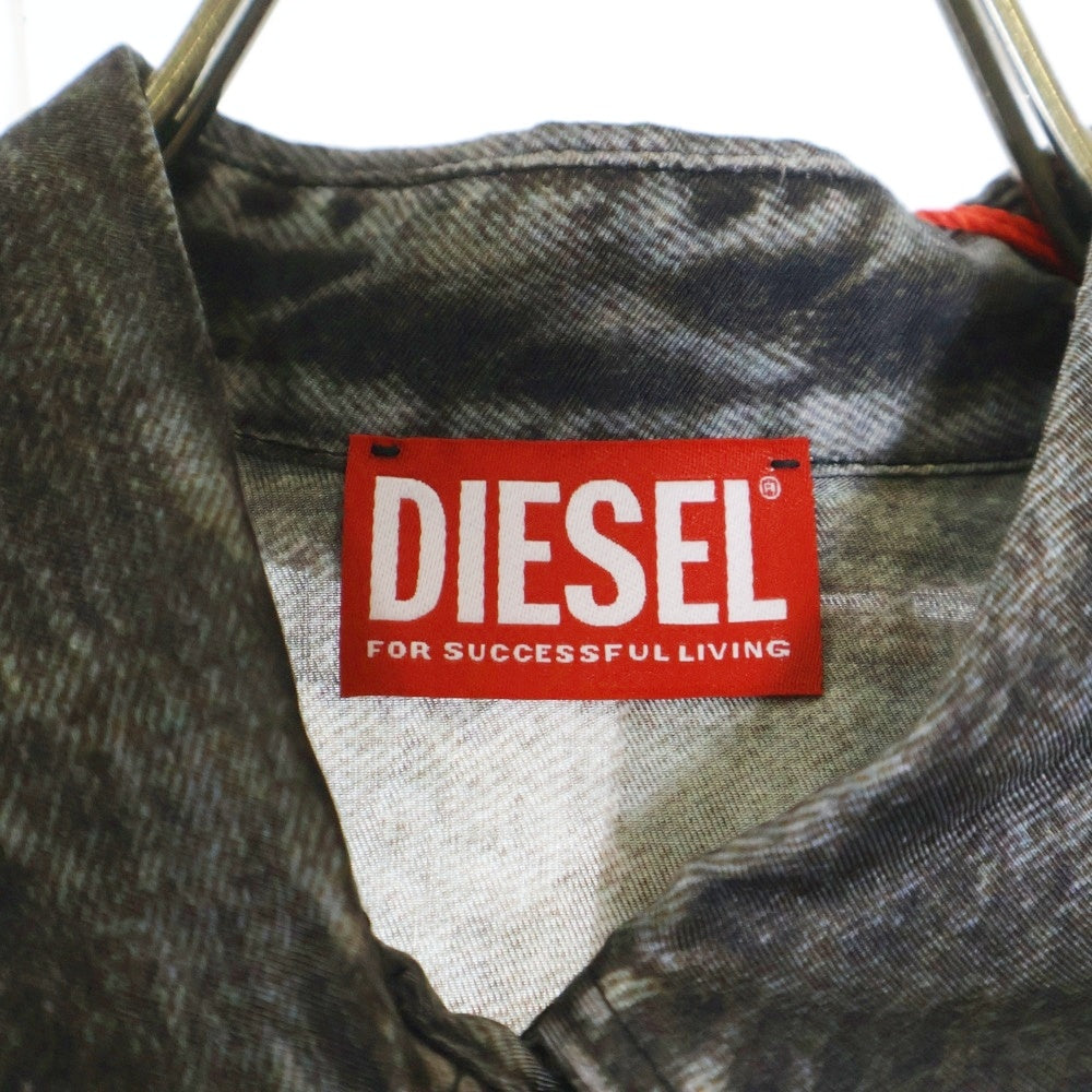 DIESEL(ディーゼル) D-ILETTA タイダイ ラップシャツドレス 長袖シャツ ワンピース ブラック A185770LKCT レディース