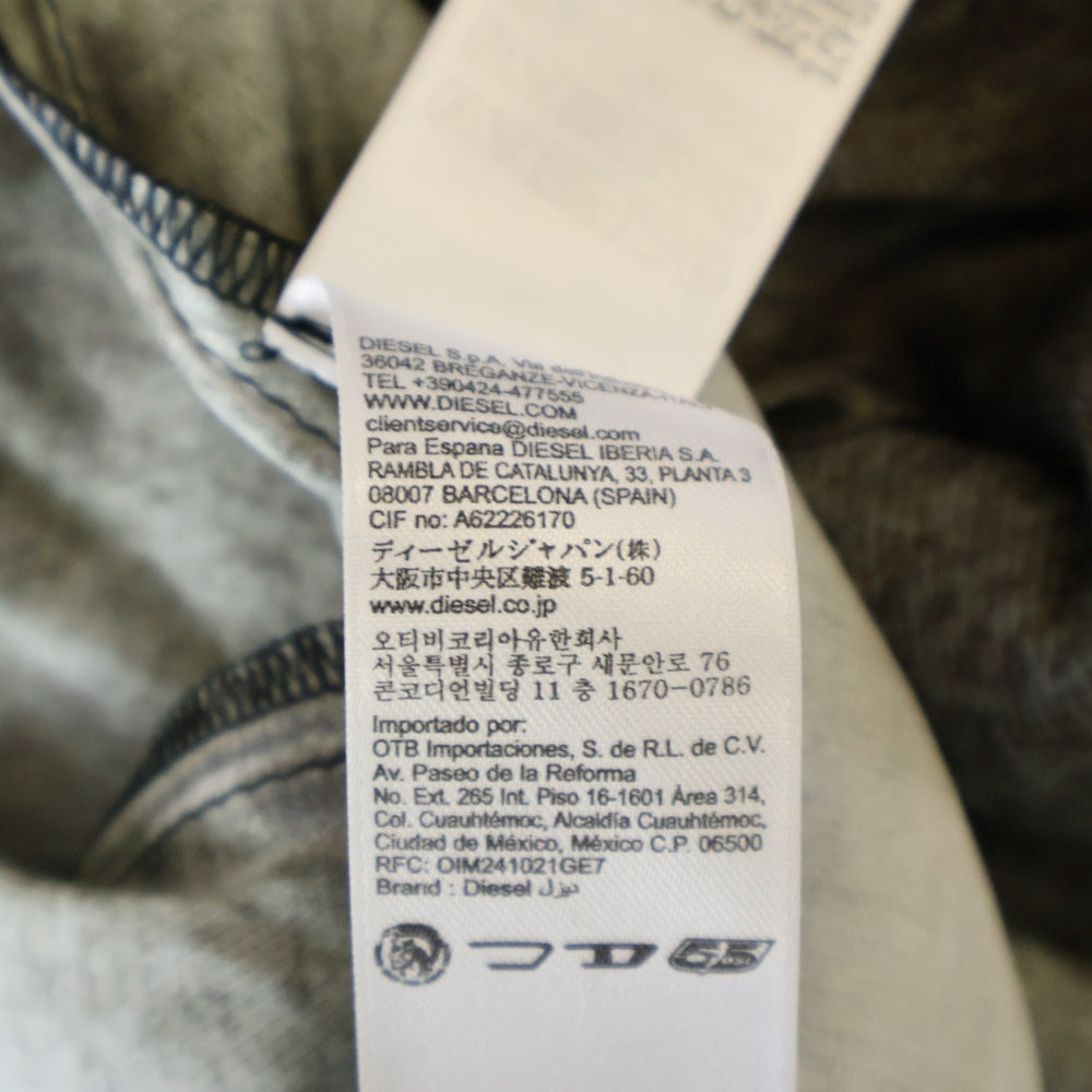 DIESEL(ディーゼル) D-ILETTA タイダイ ラップシャツドレス 長袖シャツ ワンピース ブラック A185770LKCT レディース