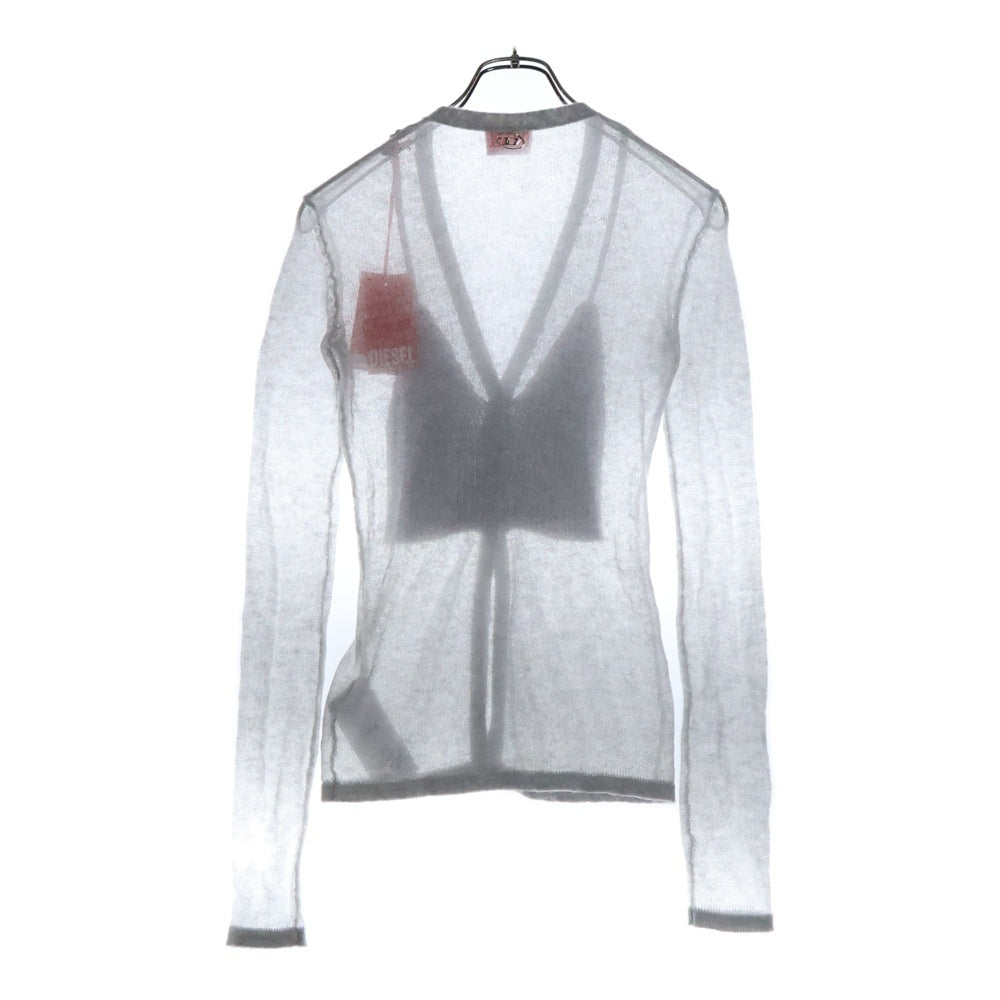DIESEL(ディーゼル) M-Arina セミシアーカーディガン Vネックカーディガン ニット グレー 0SKAX レディース