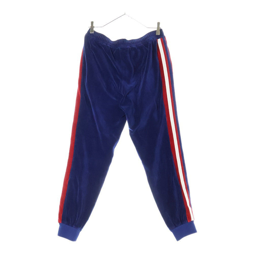 GUCCI(グッチ) サイドライン ベロア トラックパンツ ブルー 547884 XJAC9