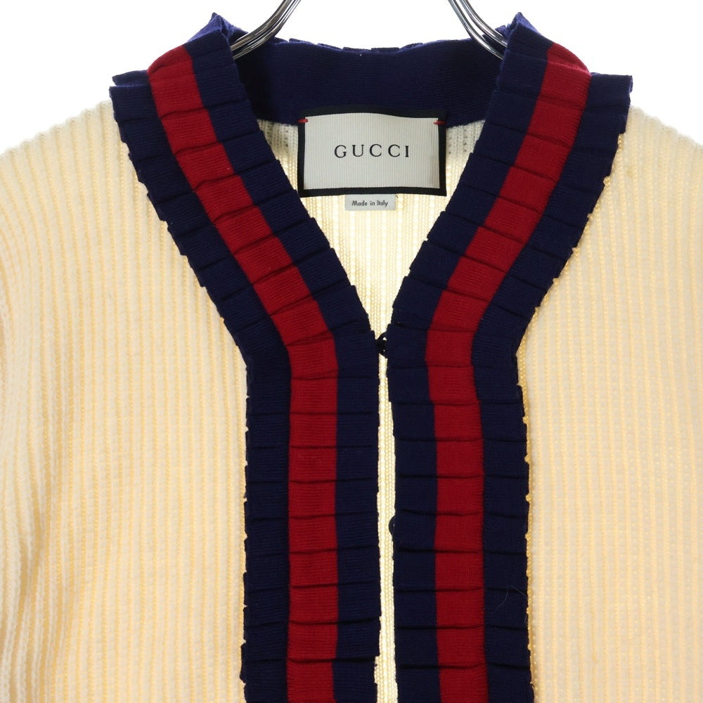 GUCCI(グッチ) 17AW WOOL KNIT CARDIGAN ウール ニット カーディガン レディース アイボリー