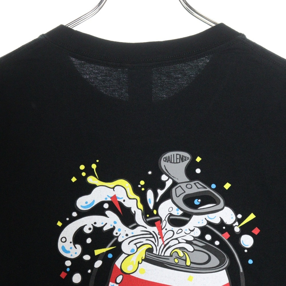 CHALLENGER(チャレンジャー) ×HAROSHI xBUDWEISER ×ハロシ ×バドワイザー バックプリント 半袖Tシャツ カットソー ブラック CLG BUD 025-003