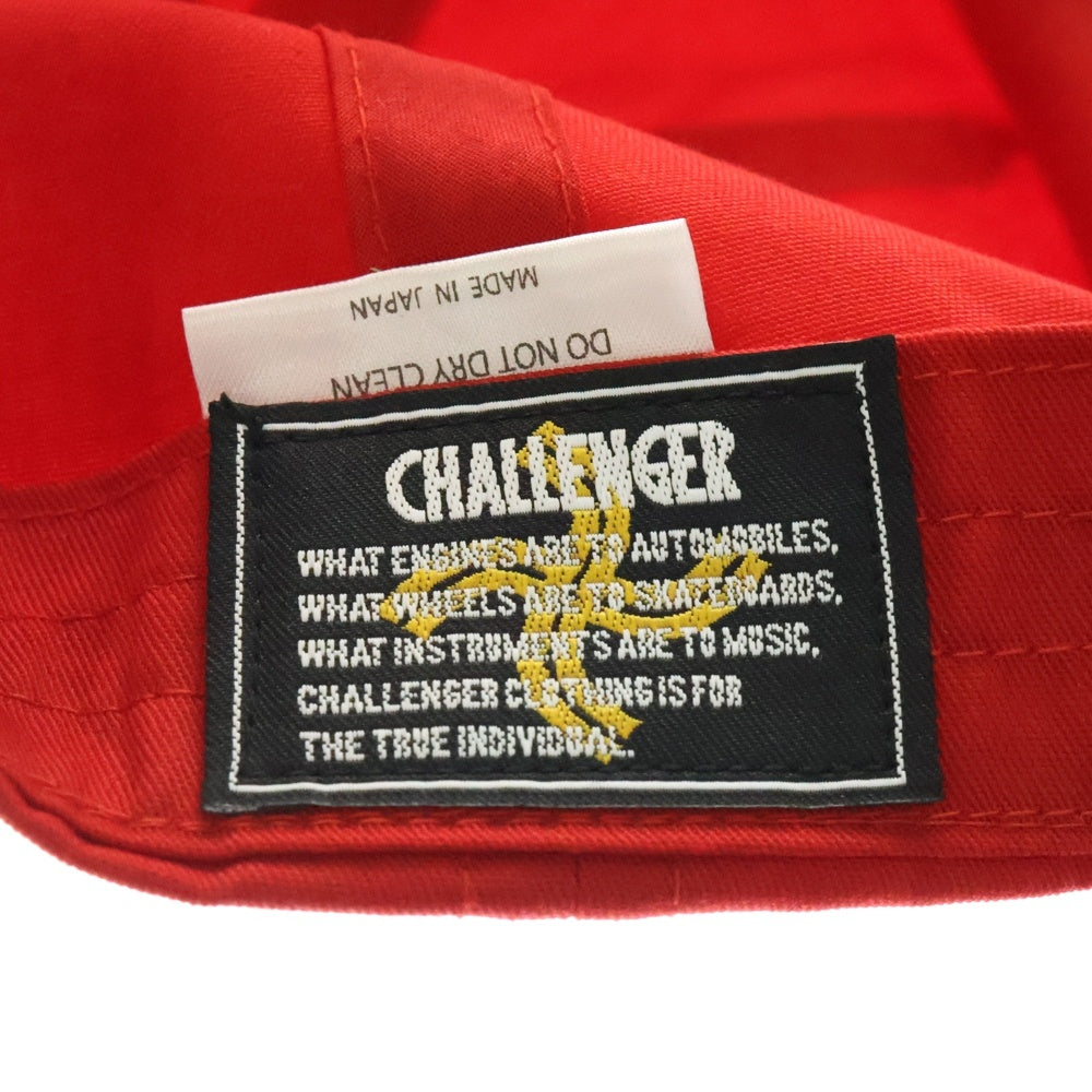 CHALLENGER(チャレンジャー) ×HAROSHI xBUDWEISER ×ハロシ ×バドワイザ- ロゴプリント ベースボールキャップ 帽子 レッド CLG BUD 025-004