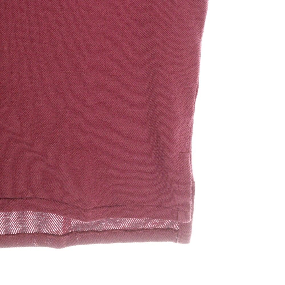 WASTED YOUTH(ウェイステッドユース) 24SS Big Polo Shirt ロゴデザイン半袖ポロシャツ バーガンディ WY25CS009