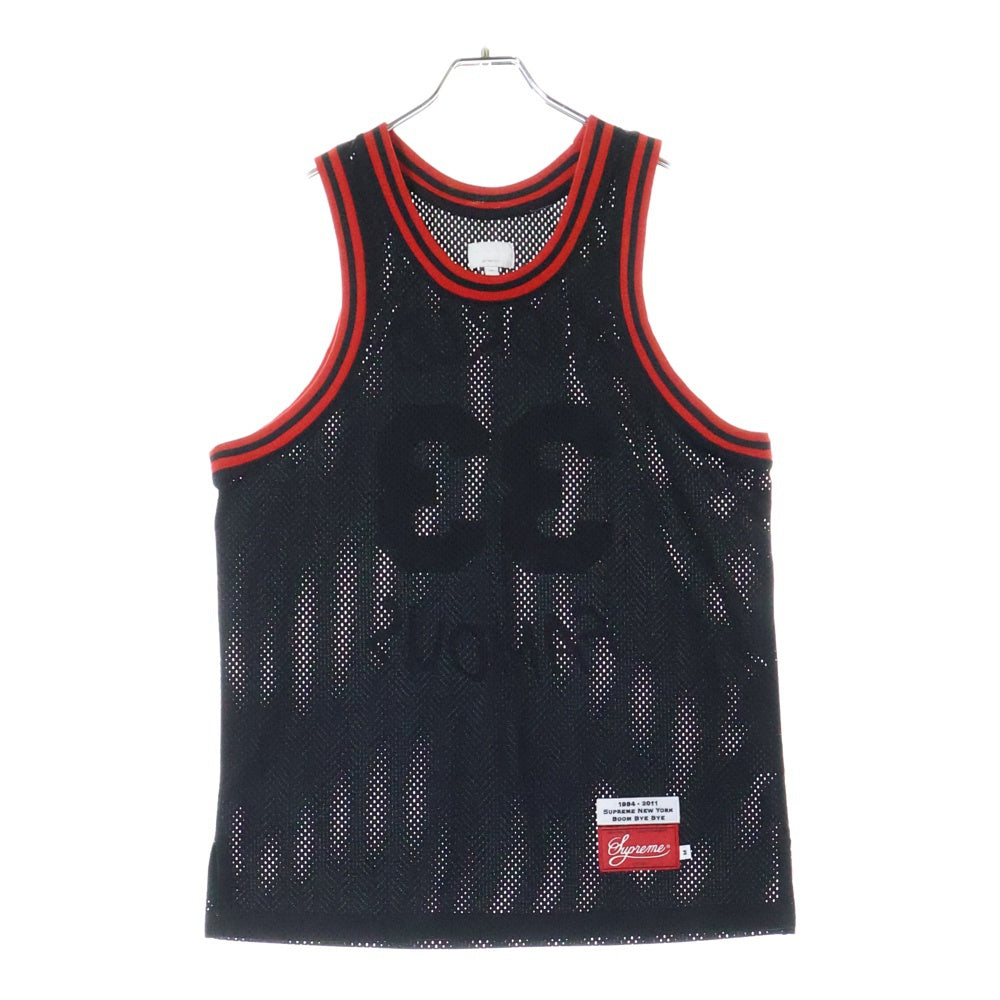 SUPREME(シュプリーム) 11SS Basketball Jersey バスケットボールジャージー メッシュタンクトップ ノースリーブシャツ ブラック