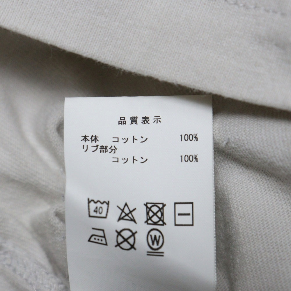 DESCENDANT(ディセンダント) 20SS Fish Club Crew Neck LS フィッシュクラブ アームロゴ ロングスリーブカットソー 長袖Tシャツ アイボリー