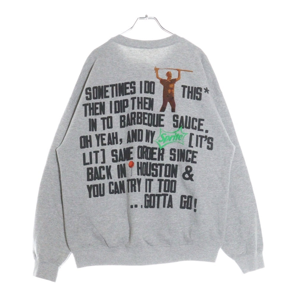 TRAVIS SCOTT(トラヴィススコット) 20AW CPFM McDonald Script Crewneck Sweat カクタスプラントフリーマーケット マクドナルド スクリプトロゴ クルーネックスウェットトレーナー グレー