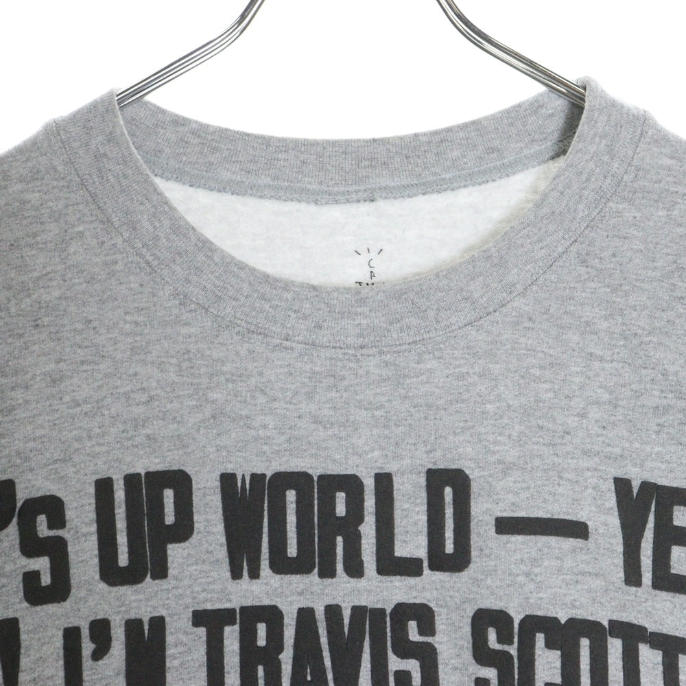 TRAVIS SCOTT(トラヴィススコット) 20AW CPFM McDonald Script Crewneck Sweat カクタスプラントフリーマーケット マクドナルド スクリプトロゴ クルーネックスウェットトレーナー グレー
