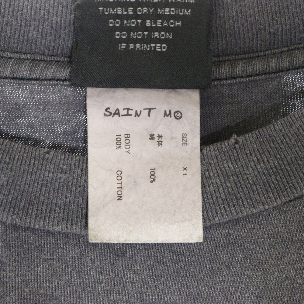 SAINT MICHAEL(セントマイケル) 24SS MAGICAL SAINT クルーネック半袖Tシャツカットソー グレー SM-YS8-0000-006
